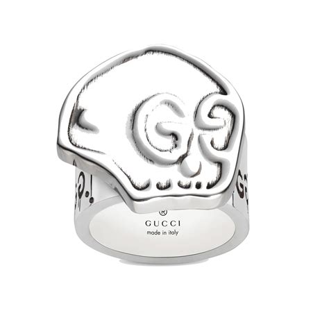 gucci skull ring|paved silver gucci nail ring.